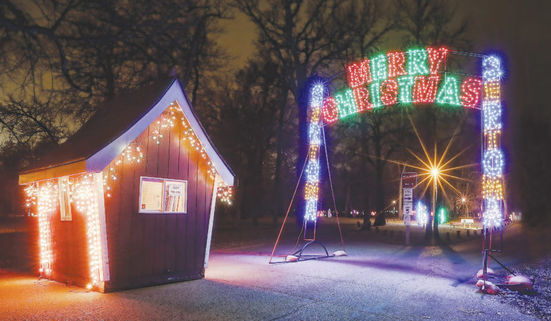 Submitted Photo Oak Park is glowing with Christmas magic and festive lights. Proceeds from the holiday event goes toward the continued activities and community service of the Minot Sertoma Club.